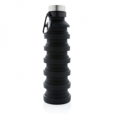Logo trade advertising product photo of: Leakproof collapsible silicone bottle with lid
