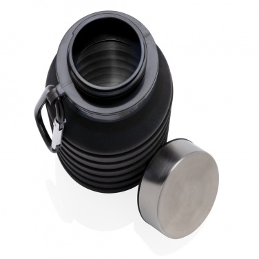 Logo trade corporate gift photo of: Leakproof collapsible silicone bottle with lid