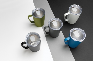 Logotrade promotional items photo of: RCS Recycled stainless steel modern vacuum mug with lid