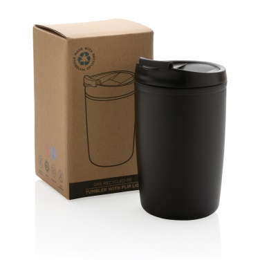 Logotrade promotional product image of: GRS Recycled PP tumbler with flip lid