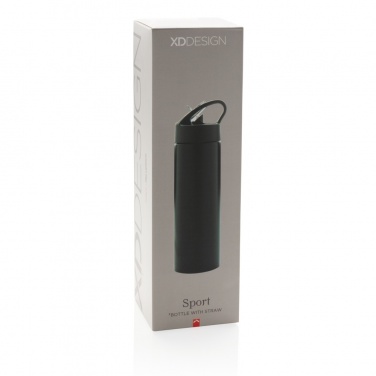 Logo trade advertising products picture of: Sport bottle with straw