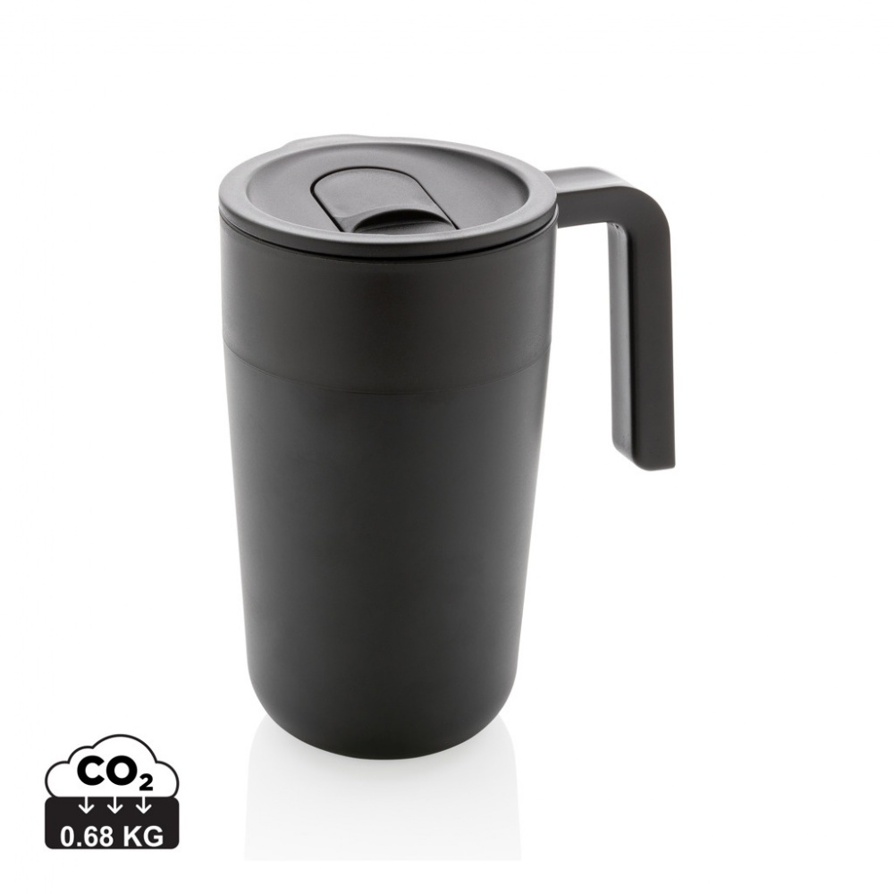 Logo trade promotional items image of: GRS Recycled PP and SS mug with handle