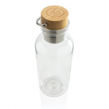 Logo trade promotional products image of: RCS RPET bottle with bamboo lid and handle