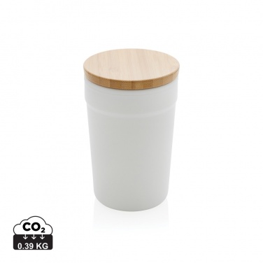 Logo trade corporate gifts image of: GRS certified recycled PP mug with bamboo lid
