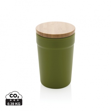 Logotrade promotional gift image of: GRS certified recycled PP mug with bamboo lid