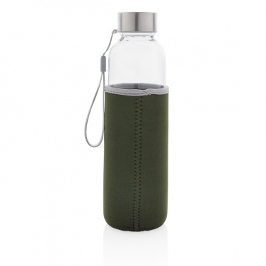 Logo trade promotional merchandise picture of: Glass bottle with neoprene sleeve