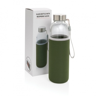 Logotrade advertising product picture of: Glass bottle with neoprene sleeve