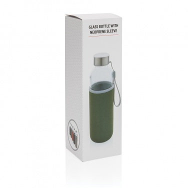 Logo trade promotional items picture of: Glass bottle with neoprene sleeve