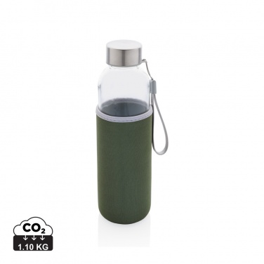 Logo trade promotional gifts image of: Glass bottle with neoprene sleeve