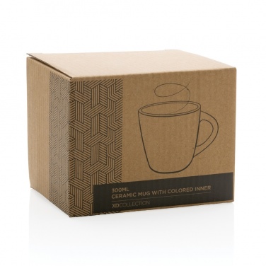 Logo trade promotional items picture of: Ceramic mug with coloured inner 300ml