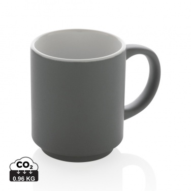 Logo trade promotional giveaways image of: Ceramic stackable mug 180ml