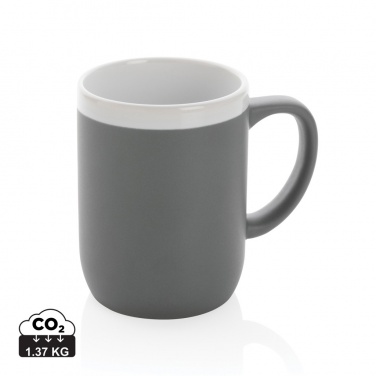 Logo trade promotional items image of: Ceramic mug with white rim 300ml