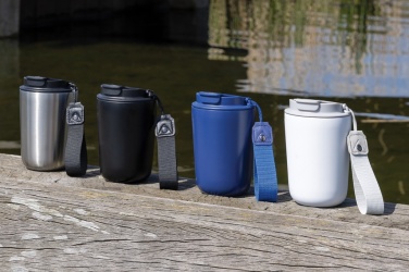 Logo trade advertising products picture of: Cuppa RCS re-steel vacuum tumbler with lanyard