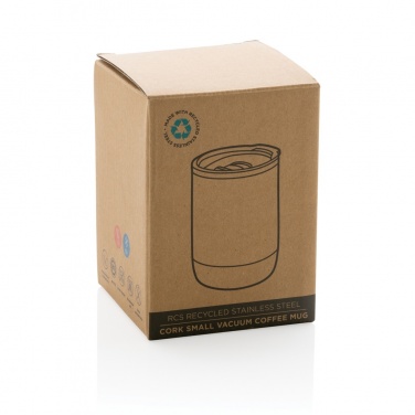Logo trade business gifts image of: RCS Re-steel cork small vacuum coffee mug