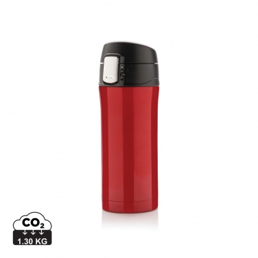 Logo trade promotional giveaways picture of: RCS Recycled stainless steel easy lock vacuum mug