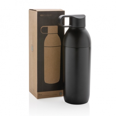 Logo trade promotional merchandise image of: Flow RCS recycled stainless steel vacuum bottle