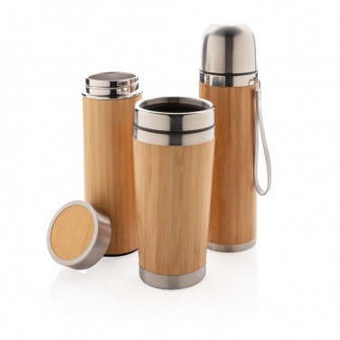 Logotrade promotional giveaways photo of: Leak proof bamboo vacuum bottle
