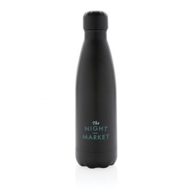 Logo trade promotional merchandise image of: Solid colour vacuum stainless steel bottle 500 ml
