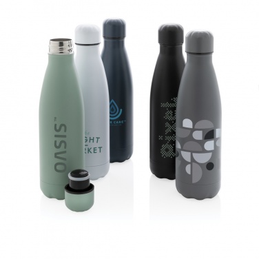 Logo trade advertising products image of: Solid colour vacuum stainless steel bottle 500 ml