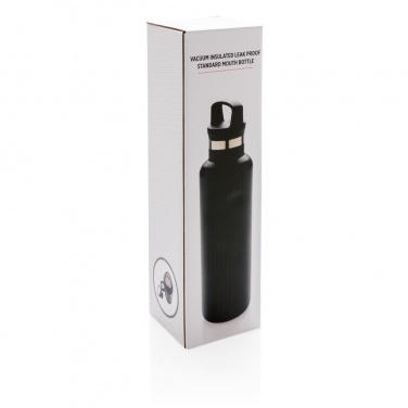 Logo trade promotional products image of: Vacuum insulated leak proof standard mouth bottle