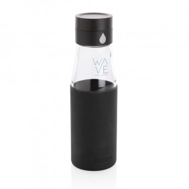 Logotrade corporate gift picture of: Ukiyo glass hydration tracking bottle with sleeve