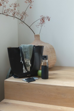 Logo trade promotional merchandise photo of: Ukiyo glass hydration tracking bottle with sleeve