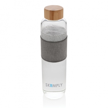 Logo trade promotional giveaways picture of: Impact borosilicate glass bottle with bamboo lid