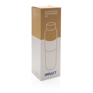 Logotrade promotional merchandise picture of: Impact borosilicate glass bottle with bamboo lid