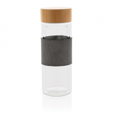 Logo trade promotional merchandise picture of: Impact double wall borosilicate glass bottle