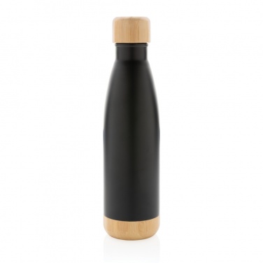 Logotrade promotional gifts photo of: Vacuum stainless steel bottle with bamboo lid and bottom