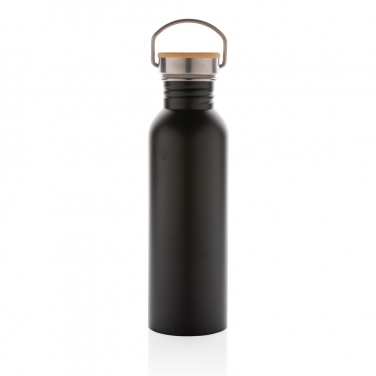 Logotrade promotional item image of: Modern stainless steel bottle with bamboo lid