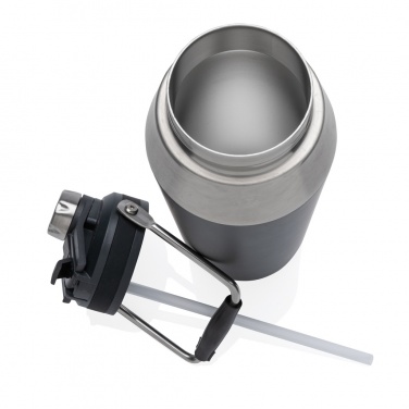 Logo trade promotional giveaways picture of: Vacuum stainless steel dual function lid bottle 1L