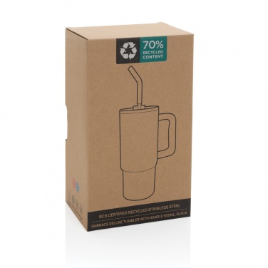 Logo trade advertising products image of: Embrace deluxe RCS recycled stainless steel tumbler 900ml