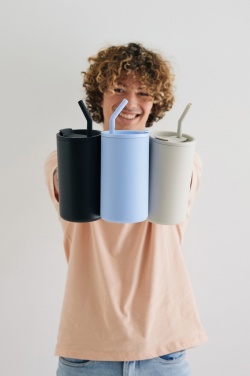 Logo trade promotional items image of: Cube RCS certified recycled steel mug 800ml