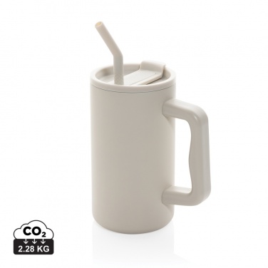Logo trade promotional merchandise picture of: Cube RCS certified recycled steel mug 800ml