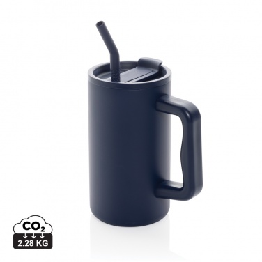 Logo trade advertising products image of: Cube RCS certified recycled steel mug 800ml