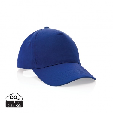 Logo trade promotional items image of: Impact 5 panel 190gr Recycled cotton cap with AWARE™ tracer