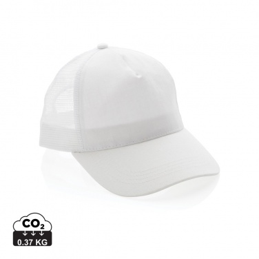 Logo trade promotional merchandise photo of: Impact AWARE™ Brushed rcotton 5 panel trucker cap 190gr