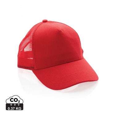 Logo trade advertising product photo of: Impact AWARE™ Brushed rcotton 5 panel trucker cap 190gr