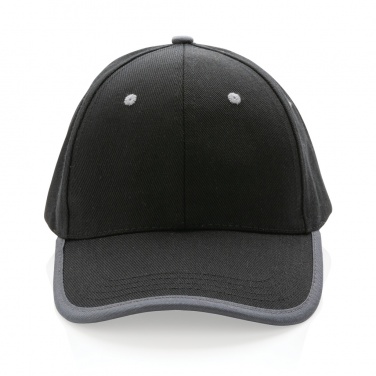 Logo trade promotional merchandise image of: Impact AWARE™ Brushed rcotton 6 panel contrast cap 280gr