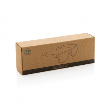 Logo trade promotional gifts picture of: GRS recycled PC plastic sunglasses with cork