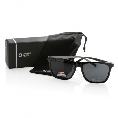 Logo trade promotional giveaway photo of: Swiss Peak RCS rplastic polarised sunglasses