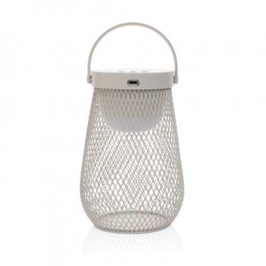 Logo trade promotional products image of: Aurora RCS recycled plastic USB re-chargeable table lamp
