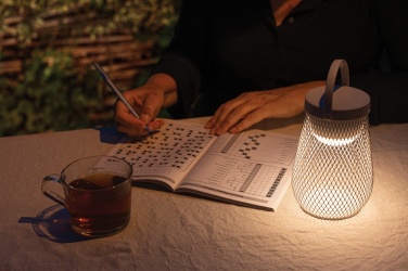 Logotrade promotional item picture of: Aurora RCS recycled plastic USB re-chargeable table lamp