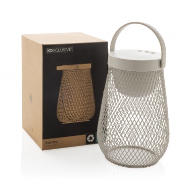 Logotrade corporate gift image of: Aurora RCS recycled plastic USB re-chargeable table lamp