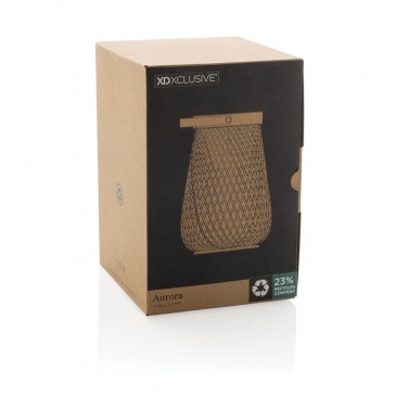 Logo trade promotional items image of: Aurora RCS recycled plastic USB re-chargeable table lamp