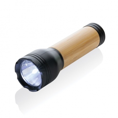 Logotrade promotional giveaways photo of: Lucid 3W RCS certified recycled plastic & bamboo torch