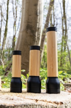 Logotrade advertising product picture of: Lucid 3W RCS certified recycled plastic & bamboo torch