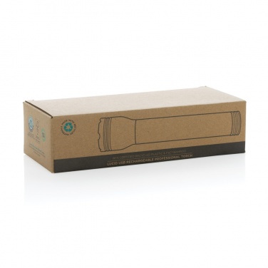 Logo trade advertising products picture of: Lucid 5W RCS certified recycled plastic & bamboo torch