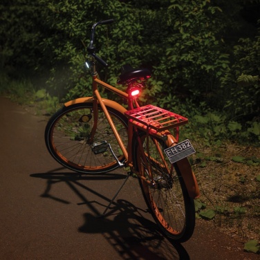 Logo trade corporate gifts picture of: Lumino RCS recycled plastic USB re-chargeable bike light set